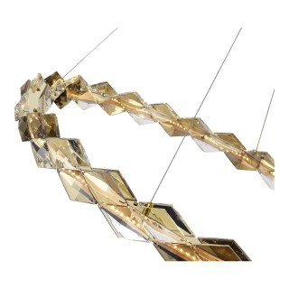 SL6009.213.01 Люстра подвесная ST-Luce Хром/Прозрачный,Янтарный LED 1*30W 3000K DIAMANTA-foto3