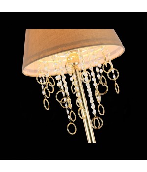 SL1138.205.01 Торшер Французское золото/Бежевый, Прозрачный E27 1*40W MEDDO-foto6