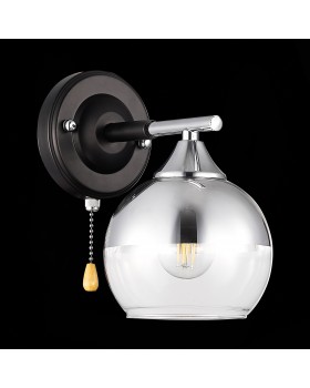 SLE106501-01 Светильник настенный Черный, Хром/Хром, Прозрачный E27 1*60W GOCIA-foto4