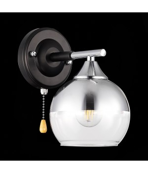 SLE106501-01 Светильник настенный Черный, Хром/Хром, Прозрачный E27 1*60W GOCIA-foto4