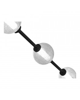 SL6120.403.03 Светильник подвесной ST-Luce Черный/Прозрачное кракелированное стекло LED 3*8,5W 3000K PEEK-foto4