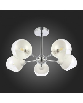 SLE102702-05 Люстра потолочная Хром/Прозрачный, Матовый никель E14 5*40W GIORTE-foto8