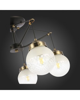 SLE110302-05 Светильник подвесной Черный, Бронза/Прозрачный, Белый E27 5*60W STRICCE-foto9