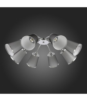 SLE103002-08 Люстра потолочная Хром/Черный E14 8*40W MALEONTE-foto4