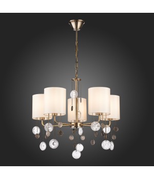 SLE107933-05 Люстра подвесная Бронза/Бежевый E14 5*40W SEVILLA-foto5