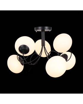 SL717.402.06 Люстра потолочная Черный/Белый E27 6*40W ACINI-foto3