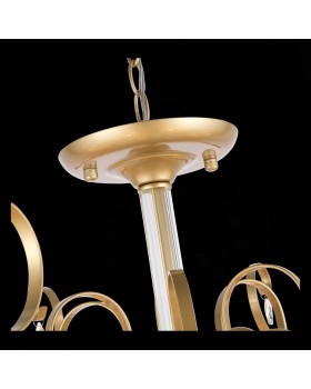 SL177.203.06 Люстра подвесная, потолочная Золотистый/Белый E14 6*40W AZZURRO-foto6