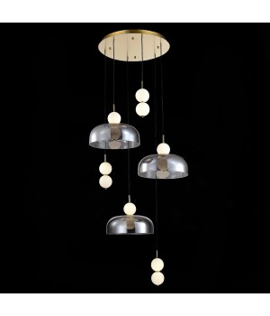 SL6112.203.42 Светильник подвесной ST-Luce Золотистый/Молочно-Белый,Прозрачно-Дымчатый LED 1*42W ODE-foto4