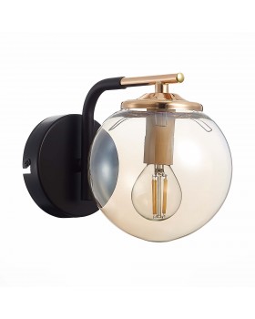 SLE106901-01 Бра Черный/Янтарный E14 1*40W LITERNO-foto2