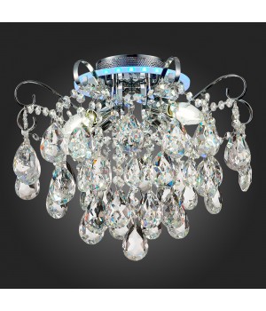 SLE160002-04 Светильник потолочный Хром/Прозрачный E14, LED 4+1*40/5(подсветка)W LITERO-foto3