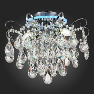 SLE160002-04 Светильник потолочный Хром/Прозрачный E14, LED 4+1*40/5(подсветка)W LITERO-foto3