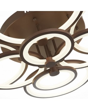 SLE200372-08 Светильник потолочный Кофейный/Белый LED 1*256W 3000-6000K LETO-foto6