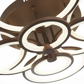SLE200372-08 Светильник потолочный Кофейный/Белый LED 1*256W 3000-6000K LETO-foto6