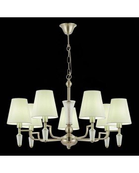 SLE105503-07 Люстра подвесная Никель/Белый E14 7*40W REIMO-foto4