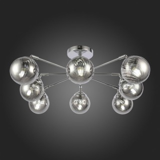 SLE102202-08 Люстра потолочная Хром/Дымчатый E14 8*40W FASIA-foto3