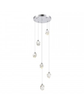 SL6114.103.06 Светильник подвесной ST-Luce Хром/Прозрачный LED 6*3W 3000K CASCATO