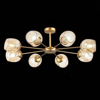 SLE155412-08 Люстра потолочная Золотистый/Янтарный E27 8*60W PALLO-foto4