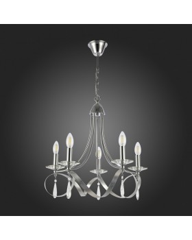 SLE120203-05 Светильник подвесной Хром E14 5*40W FILATTA-foto8