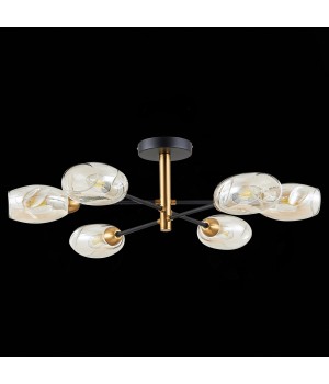 SLE155502-06 Люстра потолочная Черный, Латунь/Янтарный E14 6*40W GLOA-foto8