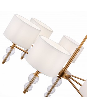 SLE105713-07 Люстра подвесная Латунь, Прозрачный/Белый E14 7*40W RAMER-foto3