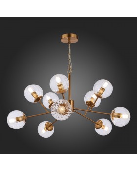 SLE220803-10 Люстра подвесная Латунь/Прозрачный E14 10*40W ANDRIA-foto5