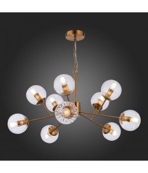 SLE220803-10 Люстра подвесная Латунь/Прозрачный E14 10*40W ANDRIA-foto5