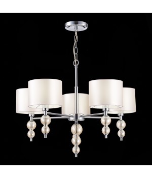 SLE105703-05 Люстра подвесная Хром/Светло-бежевый E14 5*40W RAMER-foto9