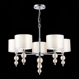 SLE105703-05 Люстра подвесная Хром/Светло-бежевый E14 5*40W RAMER-foto9