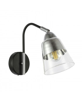 SLE102901-01 Бра Черный, Хром/Прозрачный E27 1*40W LIRINO-foto2