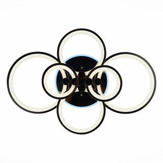 SLE200382-06RGB Светильник потолочный Темный хром/Белый LED 1*168W RGB 8W 3000-6000K LETO-foto5