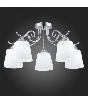 SLE103902-05 Люстра потолочная Хром/Белый E27 5*60W LIADA-foto5