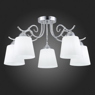 SLE103902-05 Люстра потолочная Хром/Белый E27 5*60W LIADA-foto5