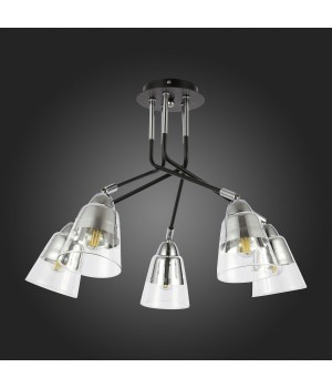 SLE102902-05 Люстра потолочная Черный, Хром/Прозрачный E27 5*40W LIRINO-foto8