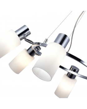 SLE1139-103-06 Люстра подвесная Хром/Белый E14 6*60W GESSI-foto3