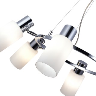 SLE1139-103-06 Люстра подвесная Хром/Белый E14 6*60W GESSI-foto3