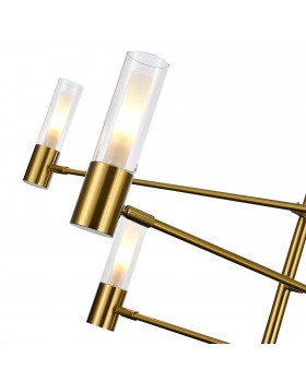 SL1239.303.08 Люстра потолочная ST-Luce Латунь/Белый, Прозрачный G9 8*5W 4000K VITRA-foto3