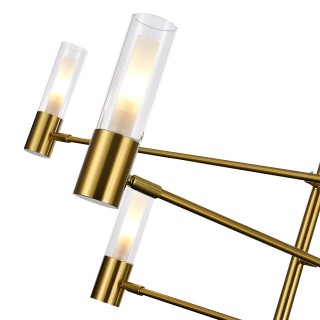 SL1239.303.08 Люстра потолочная ST-Luce Латунь/Белый, Прозрачный G9 8*5W 4000K VITRA-foto3