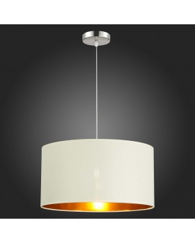 SLE300553-01 Светильник подвесной Никель/Золотистый, Светло-бежевый E27 1*40W BRESCIA-foto6