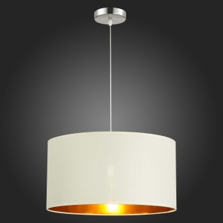 SLE300553-01 Светильник подвесной Никель/Золотистый, Светло-бежевый E27 1*40W BRESCIA-foto6