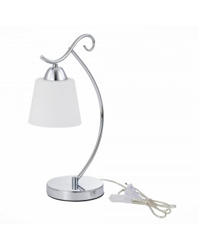 SLE103904-01 Прикроватная лампа Хром/Белый E27 1*60W LIADA-foto2