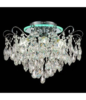 SLE160002-06 Светильник потолочный Хром/Прозрачный E14, LED 6+1*40/6(подсветка)W LITERO-foto20