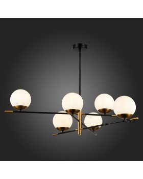 SL1203.412.06 Люстра потолочная ST-Luce Черный, Латунь/Белый E27 6*60W LIMANO-foto5