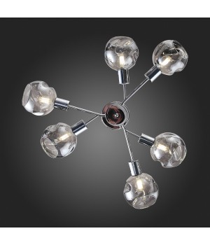 SLE155102-06 Люстра потолочная Хром/Дымчатый E14 6*60W GENTORE-foto10