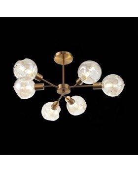 SLE155302-06 Люстра потолочная Античная медь/Янтарный E14 6*60W GENTORE-foto3