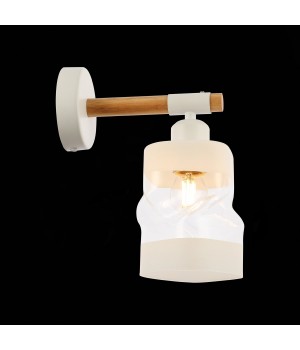 SLE114501-01 Светильник настенный Белый, Светлое дерево/Белый, Прозрачный E27 1*60W ABIRITTO-foto7