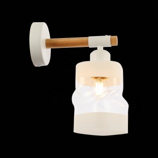 SLE114501-01 Светильник настенный Белый, Светлое дерево/Белый, Прозрачный E27 1*60W ABIRITTO-foto7