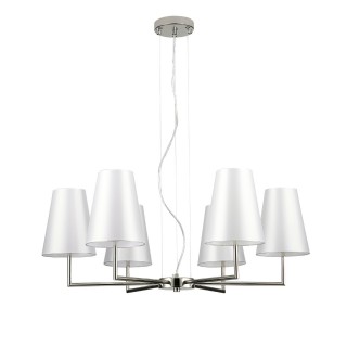 SLE105903-06 Светильник подвесной Никель/Белый E14 6*40W BELLINO-foto2