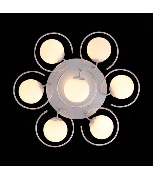 SL418.102.07 Люстра потолочная Серебристый/Белый E27 7*60W GALIO-foto6