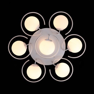 SL418.102.07 Люстра потолочная Серебристый/Белый E27 7*60W GALIO-foto6