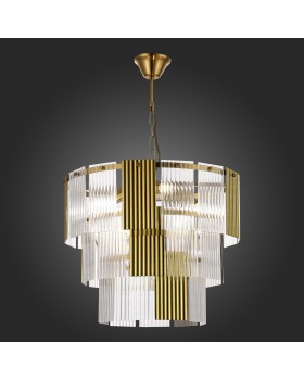 SLE1123-303-07 Светильник подвесной Латунь/Золотистый, Прозрачный E14 7*40W TRESA-foto5